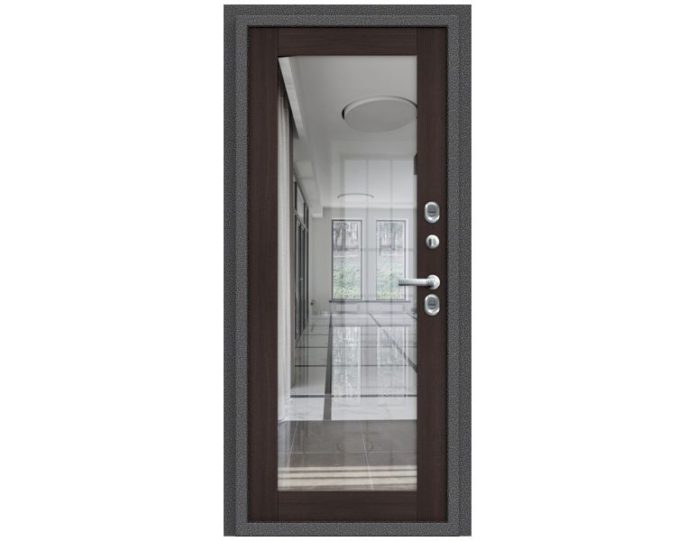 Входная дверь Модель Термо 220 Антик Серебро/Wenge Veralinga